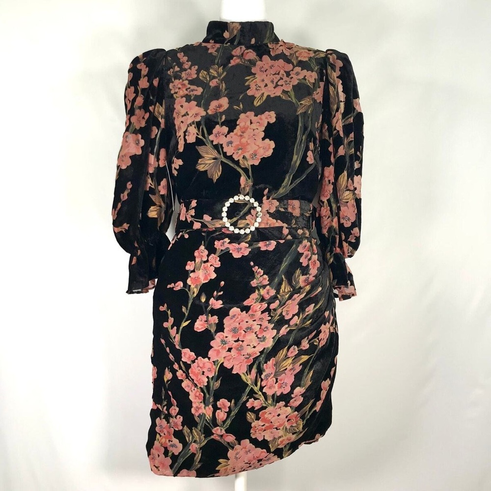 Floral Black and Pink Dress